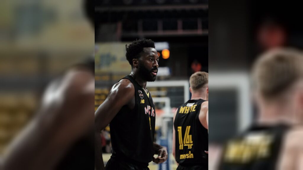 Gabe Olaseni in club action for Mersin before being featured by Basketball England for his Great Britain career.