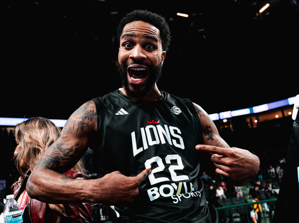Tarik Phillip in London Lions kit after signing a two-year contract extension.