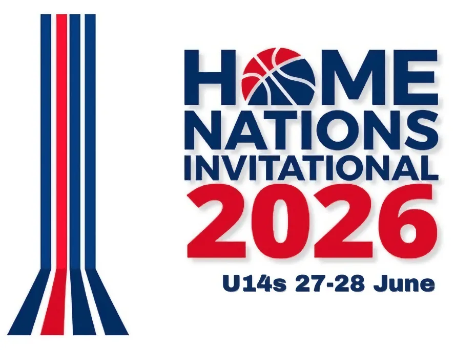 Basketball Wales Home Nations Invitational 2026 graphic for the Wales U14 boys and girls squads.