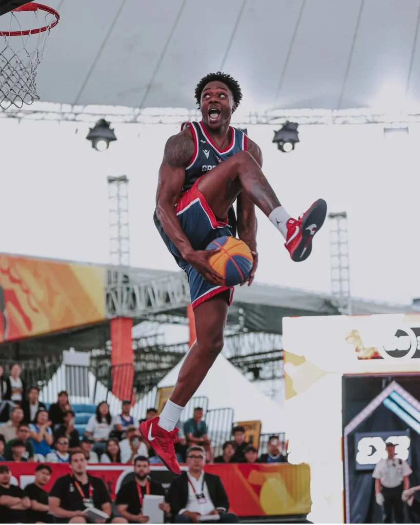 British dunker Joel Henry, selected for Shaquille O’Neal’s Dunkman League.