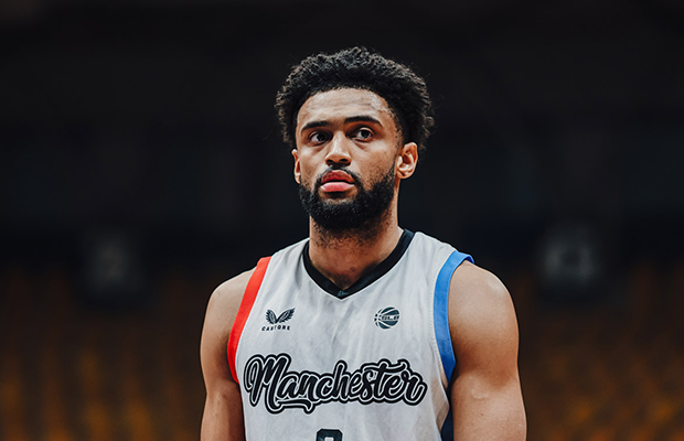 Kaiyem Cleary pictured in Manchester Basketball coverage for the 2026/27 roster story.