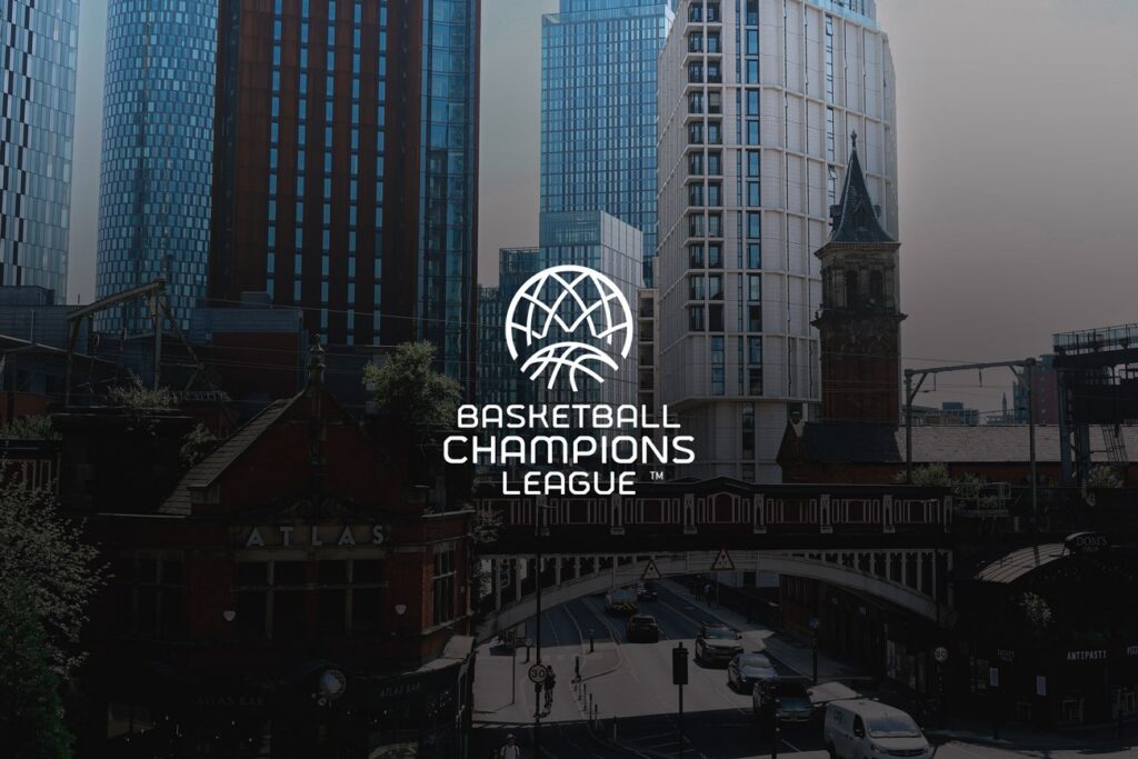Manchester Basketball graphic for the Basketball Champions League Qualification Rounds.