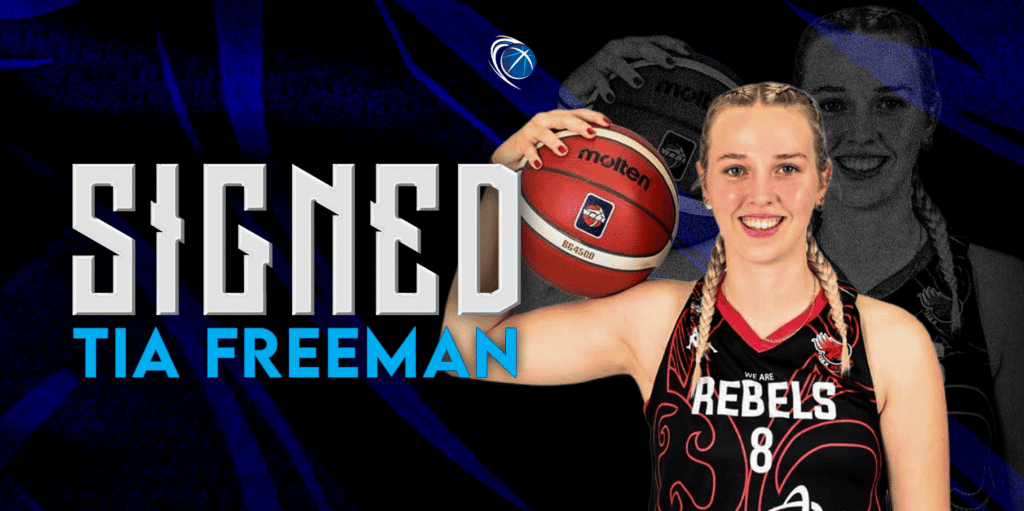 Tia Freeman signing graphic for Caledonia Gladiators.