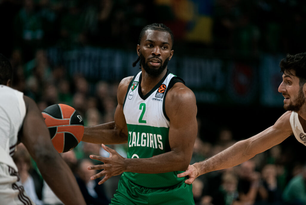 Keenan Evans, who has joined London Lions on loan from Žalgiris Kaunas
