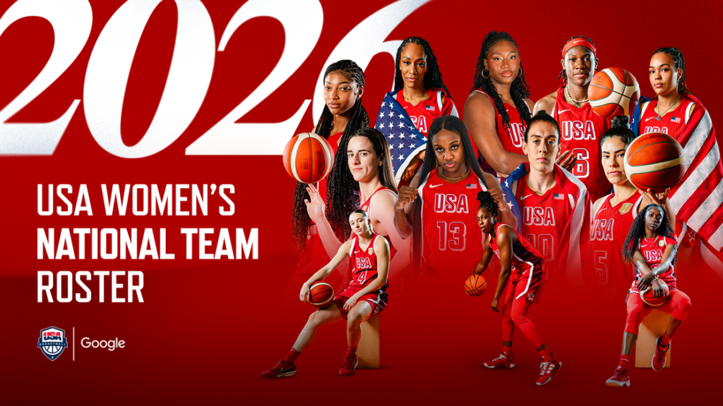 USA Basketball graphic for the 2026 Women’s National Team announcement.